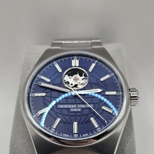 Frederique Constant Open Heart Highlife Blue Silver Watch